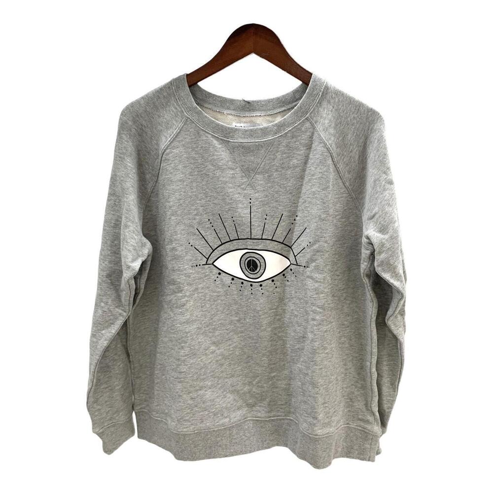 RM Rebecca Minkoff Women's Terry Crew Pullover Heather Grey - Regular